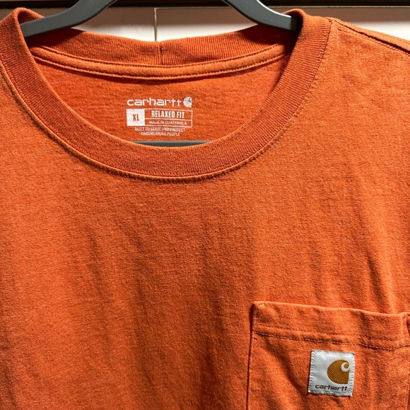 Carhartt Orange Pocket T-Shirt - Picture 3 of 4